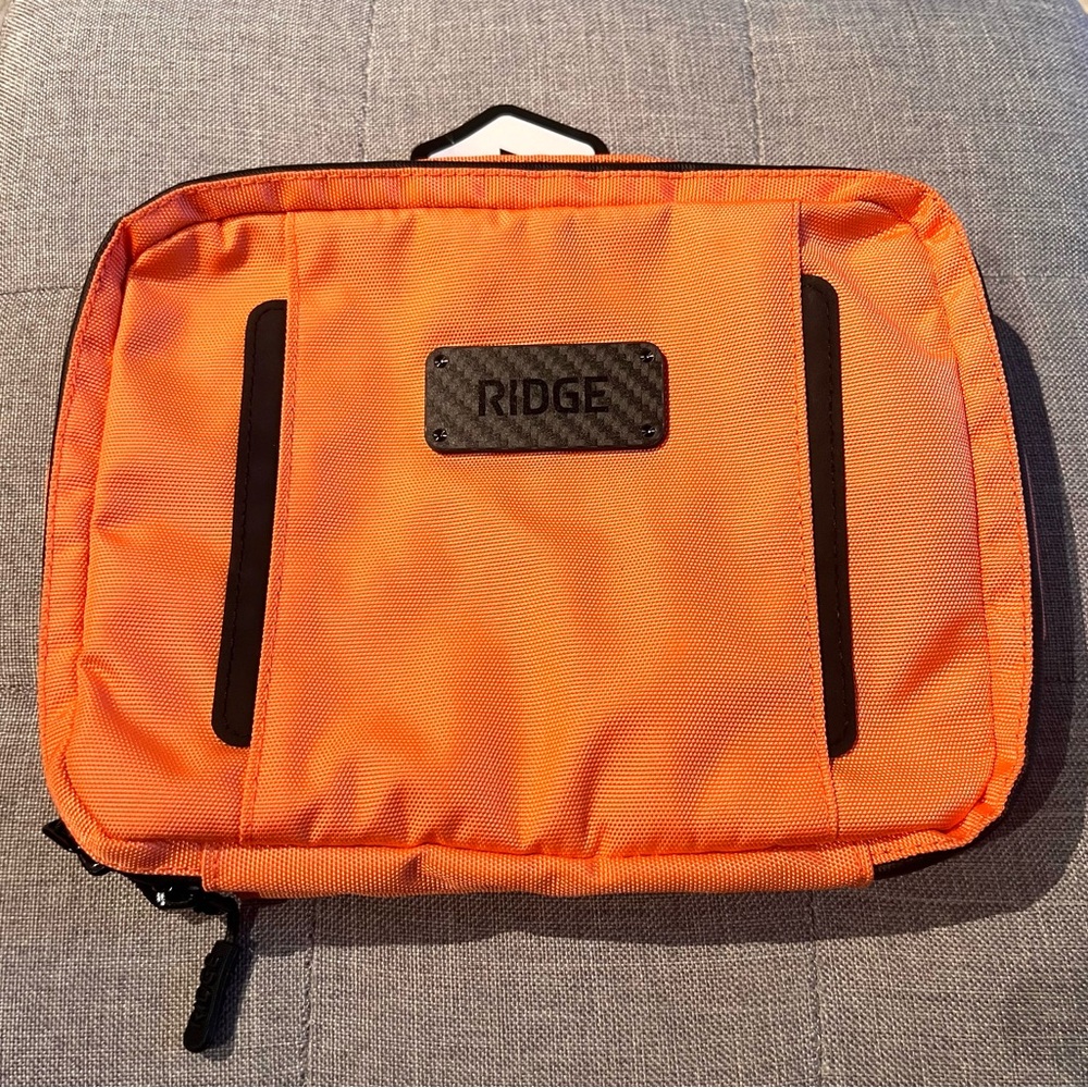 The Ridge Ripstop Travel Toiletry Bag Basecamp Orange Durable Pouch NEW